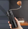 Manual coffee grinder with a five-blade stainless steel gear