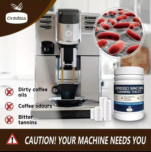 Coffee Machine Cleaning Tablets,Removes Grease,Residues from Pipes,Suitable for Fully Automatic,Semi-Automatic Coffee Ma