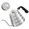 V60 Professional Coffee Drip Pot Stainless Bombay, 1.2 liter capacity (with built-in thermometer)