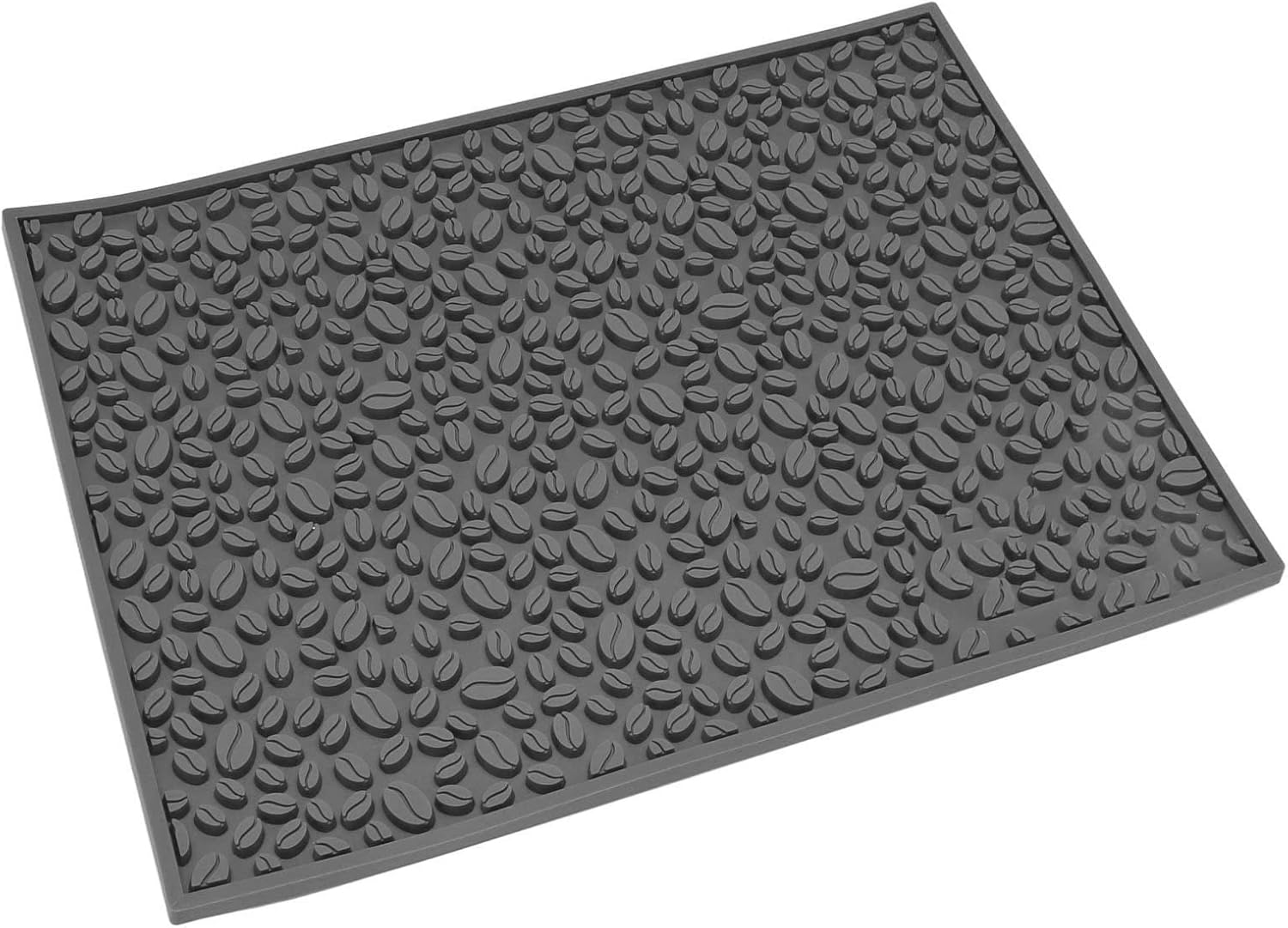 Thick black silicone with shape coffee bean placemat for coffee tables, size 45*30