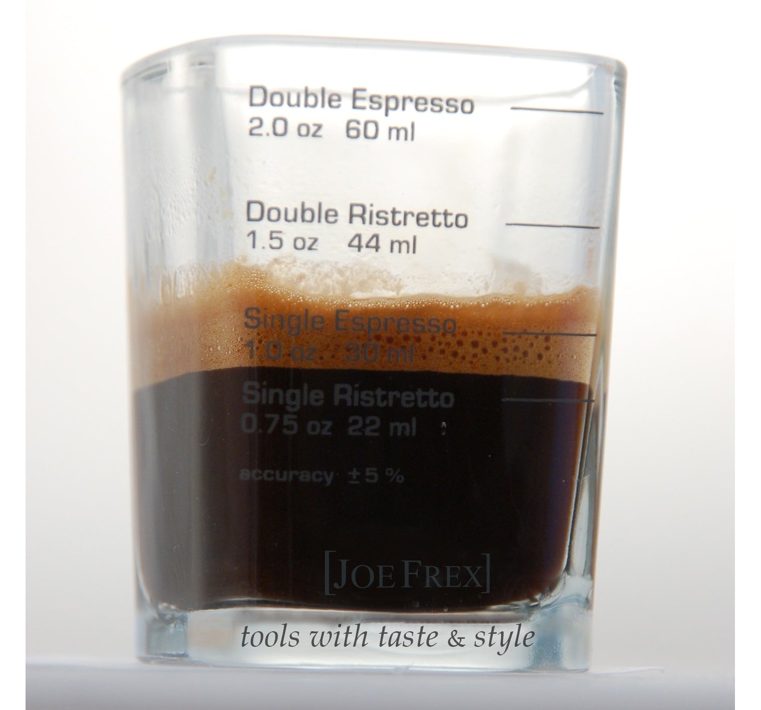 Small Square Double Shot Graduated Glass Espresso Cup 60ml 1pc