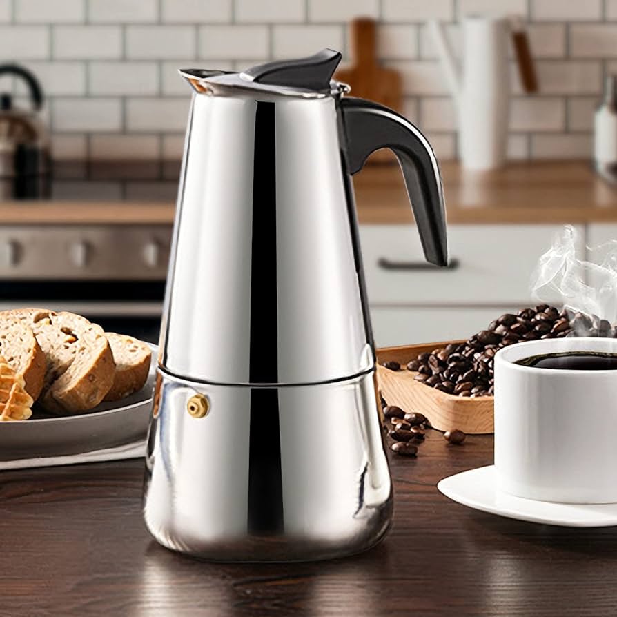 Italian style stainless steel Mokapot 100ml 2 Cup Coffee Maker