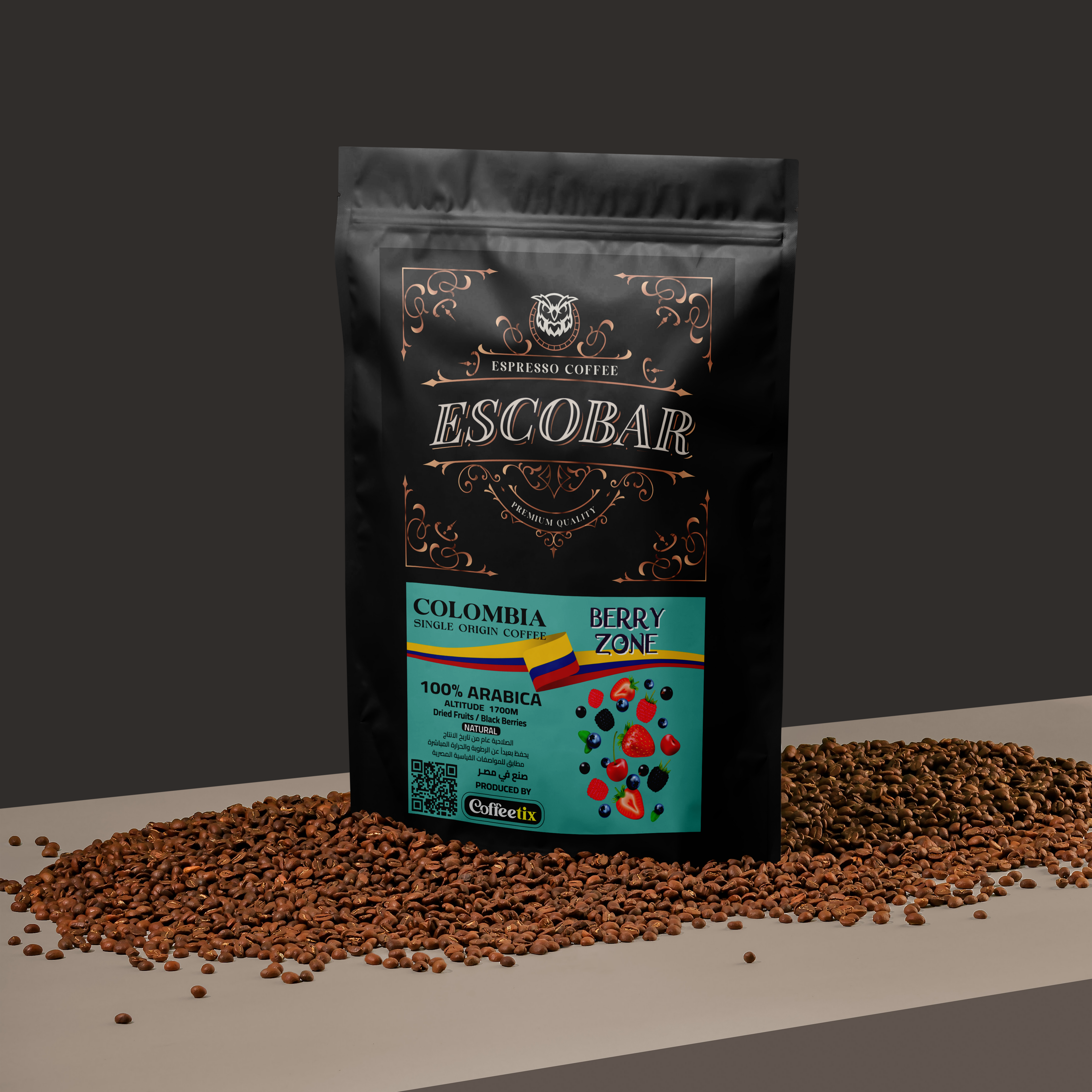 Esobar Single Origin Coffee Colombia Berry zone (250gm)