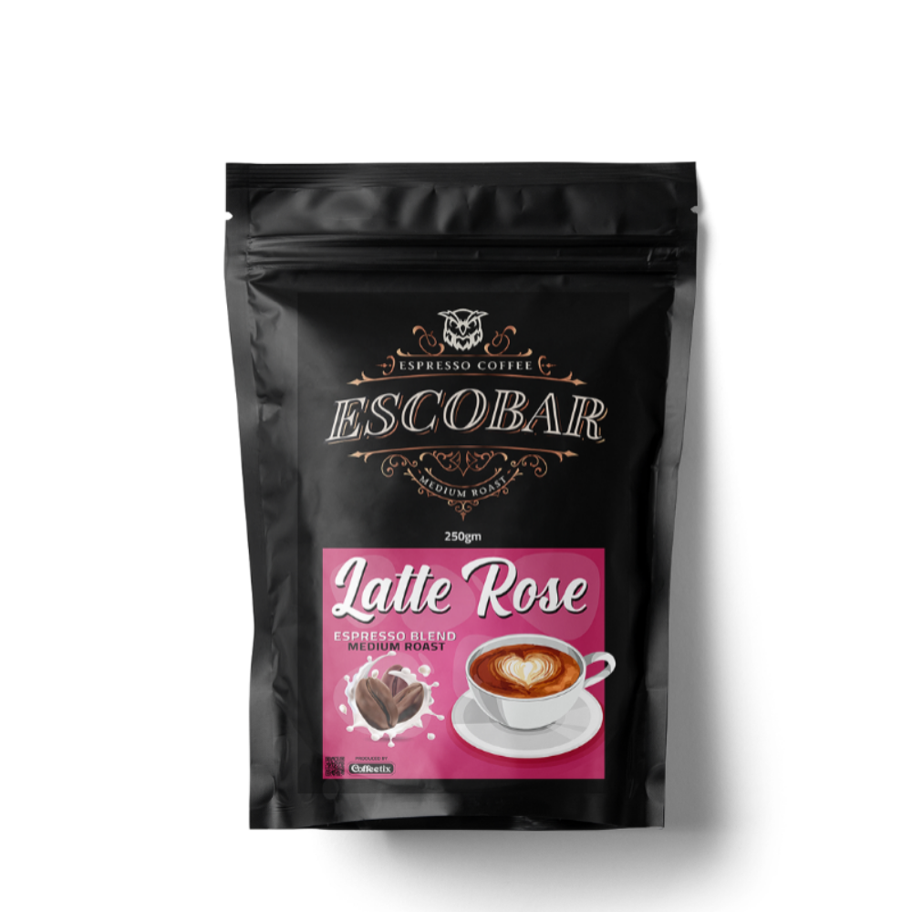 Escobar Coffee blend Latte Rose