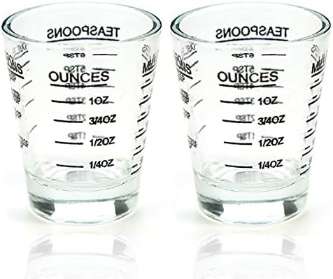 Small round graduated glass espresso cup single shot 30 ml 1 pc