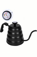 Professional V60 coffee drip pot, Bombay black, 1.2 liter capacity (with built-in thermometer)