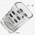 Large Square Graduated Glass Espresso Cup Triple Shot 75ml 1 Pc
