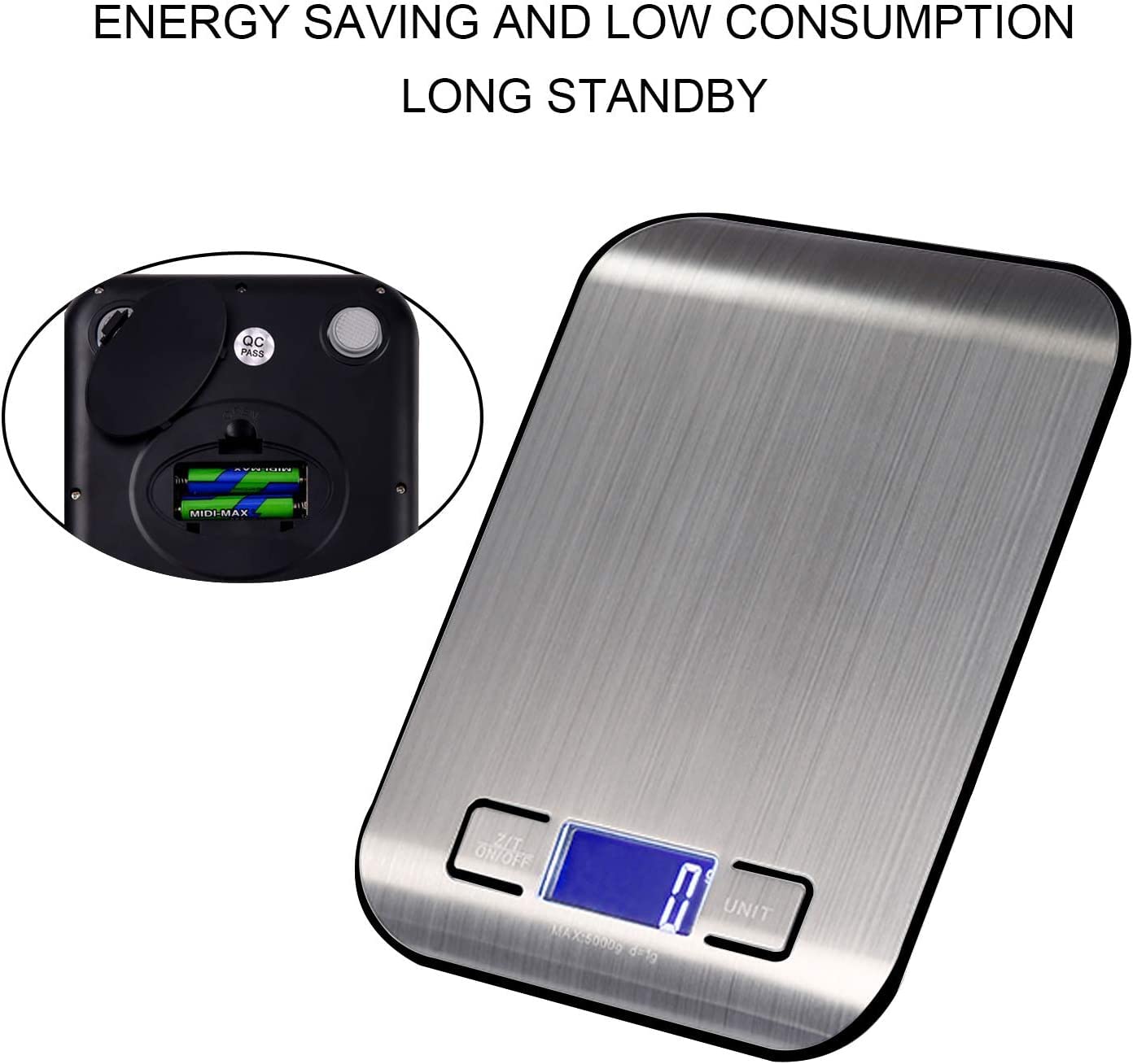 10kg Digital Coffee Scale with LCD Display and Net Weight Function, M, Ingredient Measurement, 1g