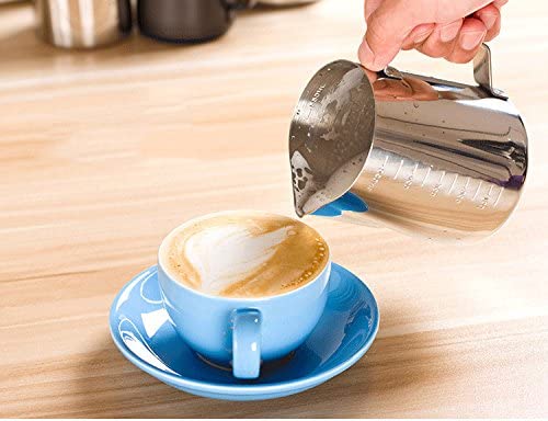 Stainless steel milk steamer for making latte art available capacity (350 -550) ml