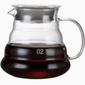 V60 Glass Coffee Server Pour Over Carafe Microwave Safe 600mL,